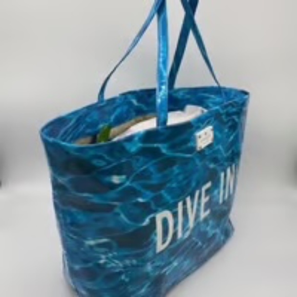 Kate Spade New York "DIVE IN" Harmony Tote~Beach Towel~GIA "DIVE IN" Pouch~Rare~ - Picture 2 of 9